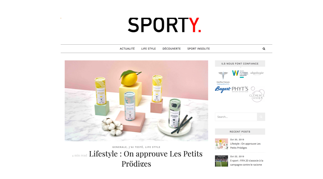 Sporty Media Lifestyle : On approuve Les Petits Prödiges