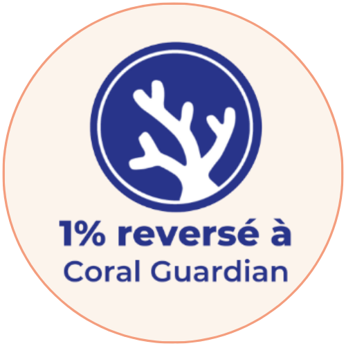 Logo 1 % reversé à Coral Guardian