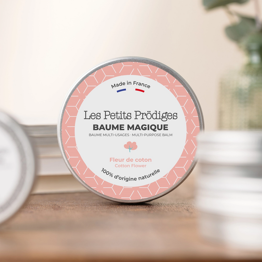 Baume Magique Best-seller qui remplace 10 produits Multi-usages Fleur de coton