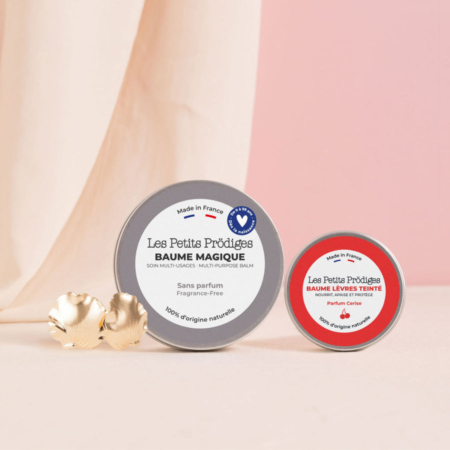 Coffret baume magique, baume lèvres teinté et boucles d'oreilles Giani 