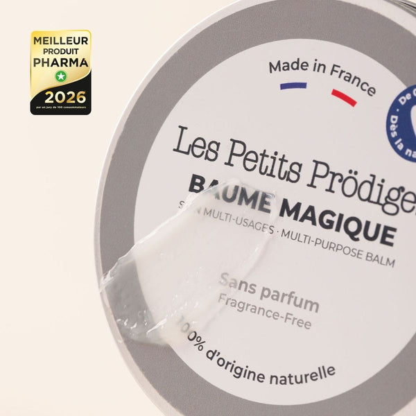 Pot de Baume Magique sans parfum Made in France, badge de récompense