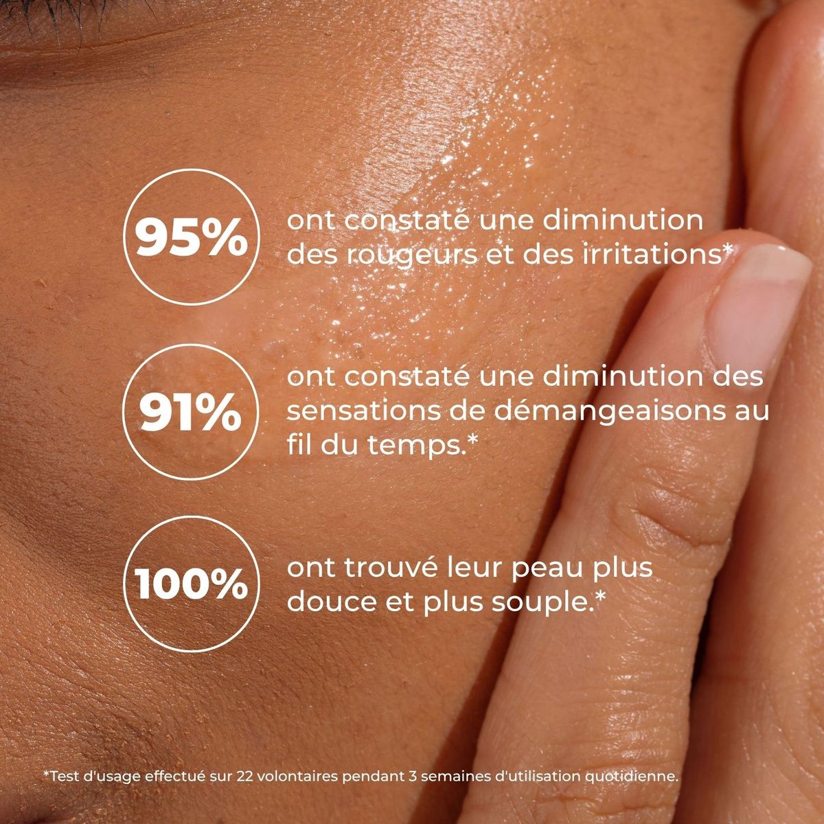 Peau brillante de Baume CBD : 95 % moins de rougeurs, 91 % moins de démangeaisons, 100 % peau plus douce