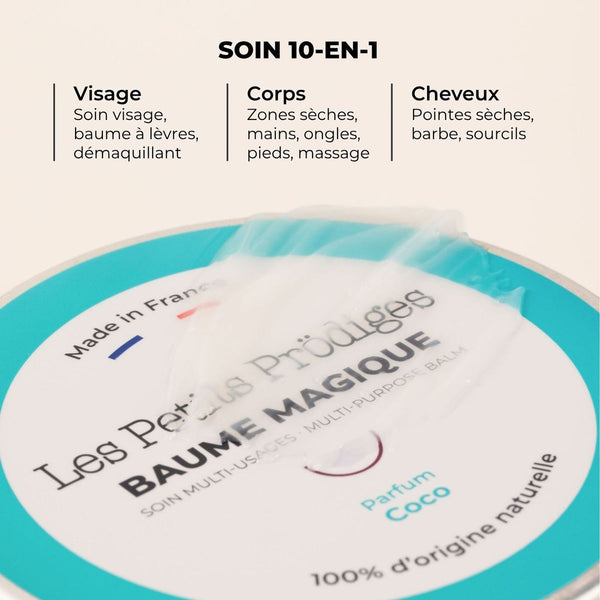Pot de Baume Magique Coco, soin 10-en-1 pour visage, corps et cheveux