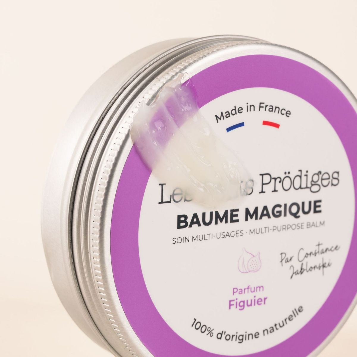 Pot ouvert de Baume Magique Figuier Made in France, 100 % d'origine naturelle