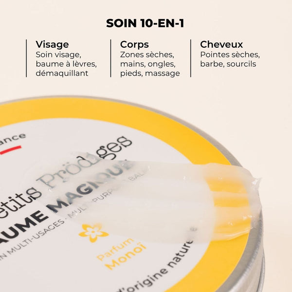 Pot de Baume Magique Monoï, soin 10-en-1 pour visage, corps et cheveux