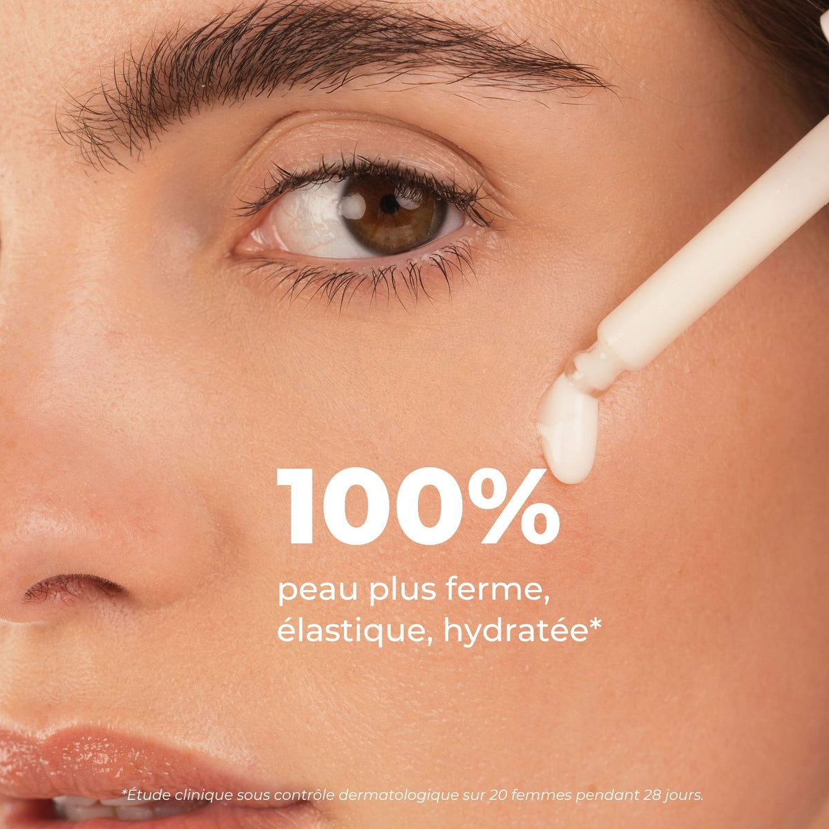 Application du Sérum Repulpant Fermeté – 100 % peau plus ferme, élastique et hydratée