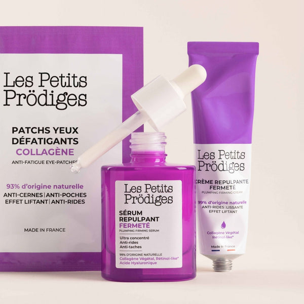 Trio Collagène Les Petits Prödiges avec Patchs Yeux Défatigants, Sérum Repulpant Fermeté et Crème Repulpante Fermeté