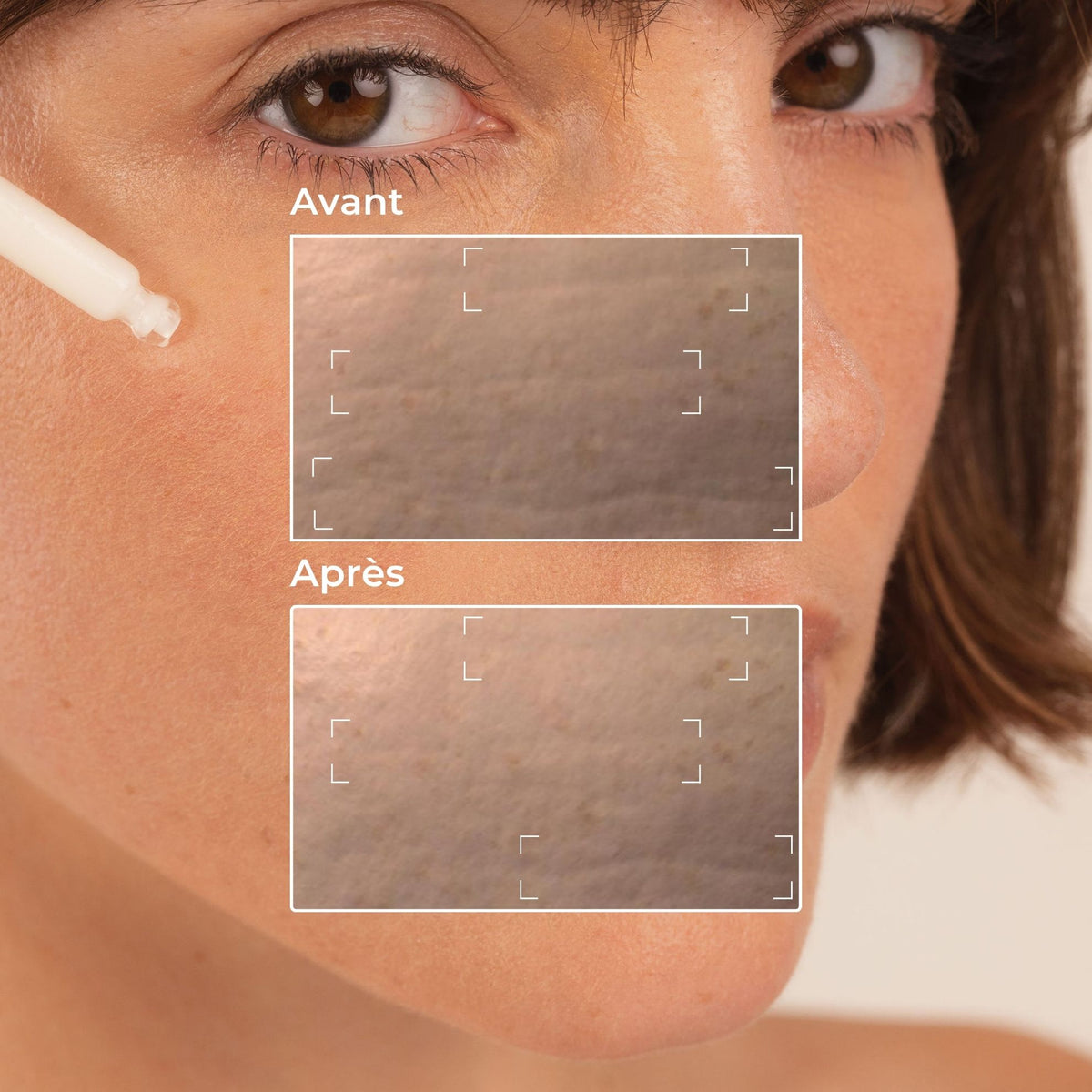 Test cutané du Sérum Repulpant Fermeté Les Petites Prödiges sur le visage